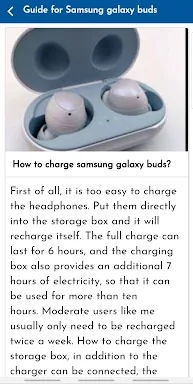 Guide for Samsung galaxy buds screenshots