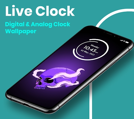 Live Clock wallpaper app screenshots