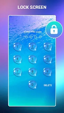 Lock screen - water droplets screenshots