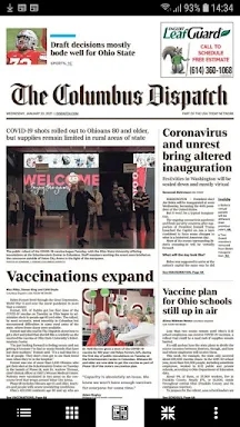 Columbus Dispatch eNewspaper screenshots