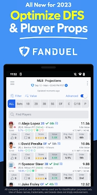 LineStar for FanDuel screenshots