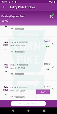PA Toll Pay screenshots
