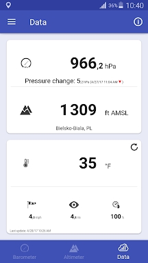 Barometer & Altimeter screenshots