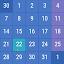 Calendar Widget: Month/Agenda icon