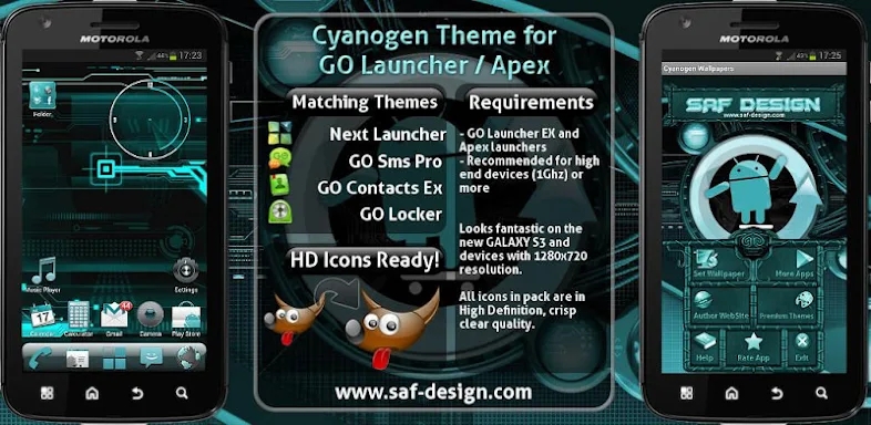 CYANOGEN GO Launcher EX Theme screenshots