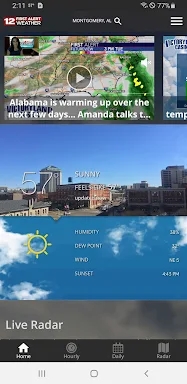 WSFA First Alert Weather screenshots