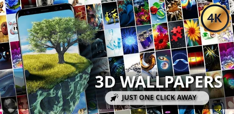 3D wallpapers in 4K screenshots