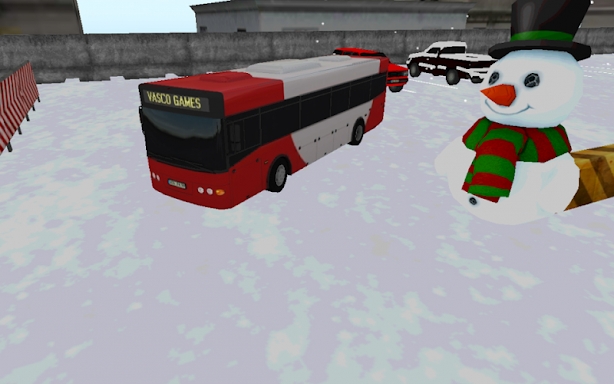 Bus winter parking - 3D game screenshots