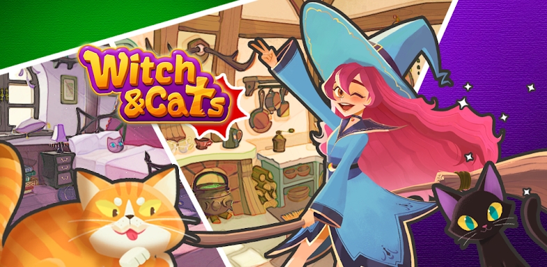 Witch & Cats – Cute Match 3 screenshots
