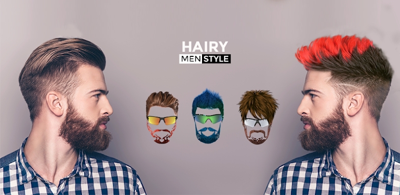 Hairy - Men Hairstyles beard & boys photo editor screenshots