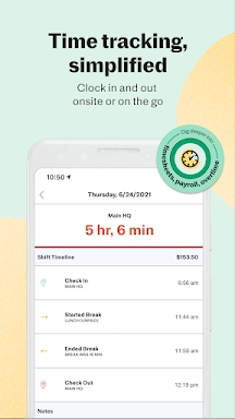 Justworks Time Tracking screenshots
