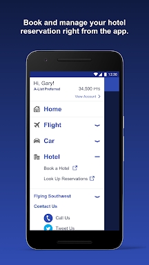 Southwest Airlines screenshots
