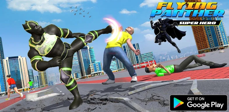 Black Flying Panther SuperHero screenshots