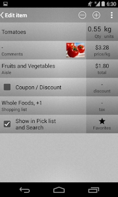 Mighty Shopping List Free screenshots