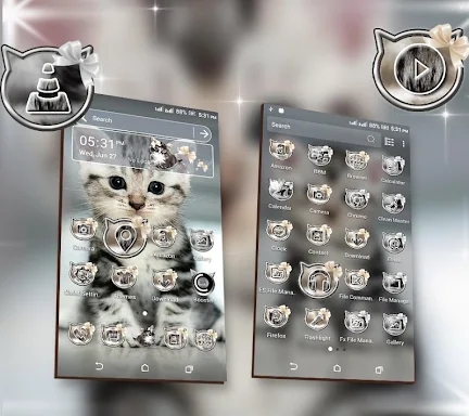 Cute Cat Launcher Theme screenshots