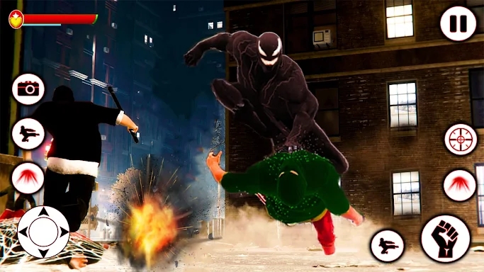 Black spider Rope Hero Battle screenshots