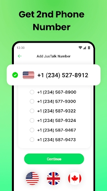JusTalk 2nd Phone Number screenshots
