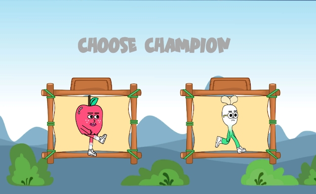 apple and onion running game screenshots