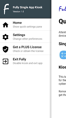 Fully Single App Kiosk screenshots