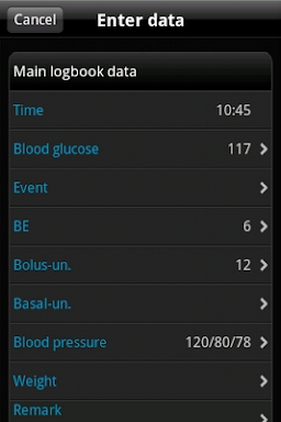 SiDiary Diabetes Management screenshots