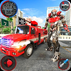 Real Robot Firefighter Truck Emergency Rescue 911