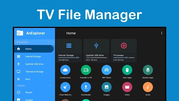 AnExplorer TV File Manager screenshots