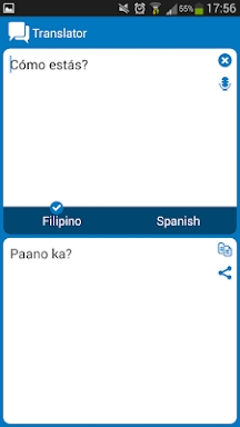 Filipino - Spanish dictionary screenshots