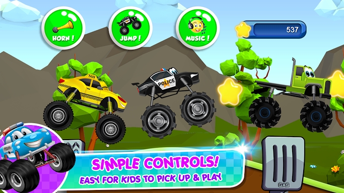 Monster Trucks Game for Kids 2 screenshots