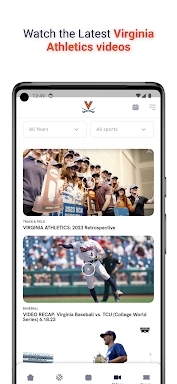 Virginia Sports Mobile App screenshots