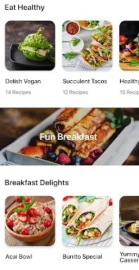Breakfast Recipes App screenshots