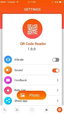 QR code reader screenshots