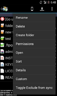AndFTP (your FTP client) screenshots