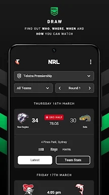 NRL Official App screenshots
