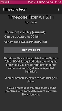 TimeZone Fixer (ROOT) screenshots