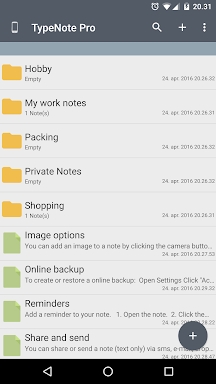 TypeNote Notepad screenshots