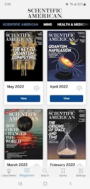 Scientific American screenshots