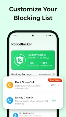Spam Call Blocker for Android screenshots