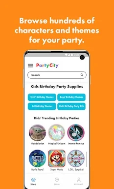 Party City screenshots