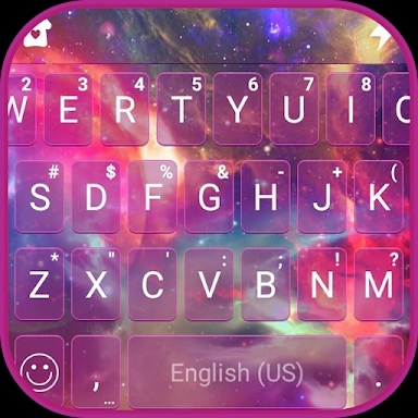 Dreamer Galaxy Emoji Keyboard Theme screenshots