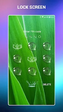 Lock screen - water droplets screenshots