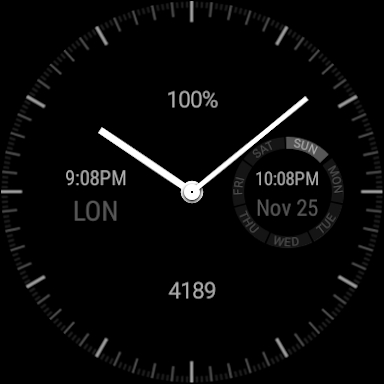 Wear Chronograph Watch Face screenshots