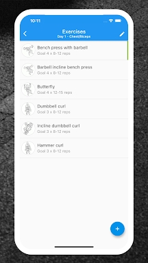 My Workout Log screenshots