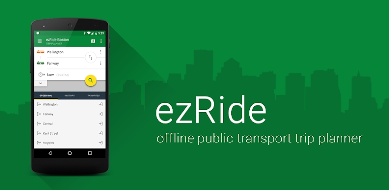ezRide Offline Transit Planner screenshots