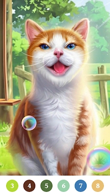 Cat Color by Number Paint Game screenshots