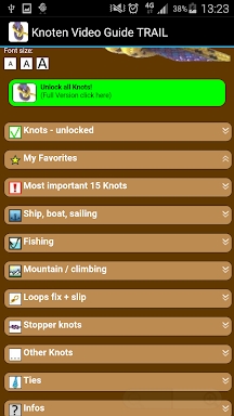 Knot Video Guide Trial screenshots