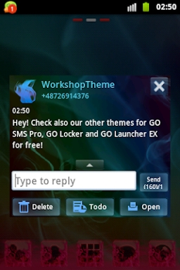 Smoke Fire Theme GO SMS Pro screenshots