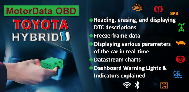 Doctor Hybrid ELM OBD2 scanner. MotorData OBD screenshots