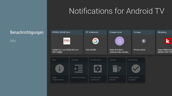 Notifications for Android TV screenshots