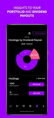 Purple Brick Dividend Tracker screenshots