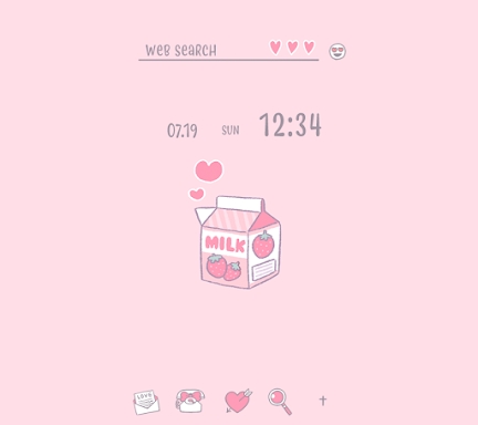 Hearty Milk Theme +HOME screenshots